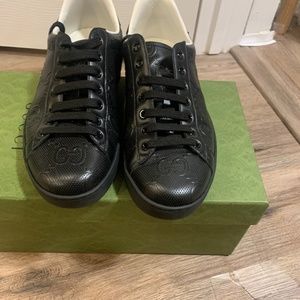 Authentic Gucci Ace GG Embossed Sneaker